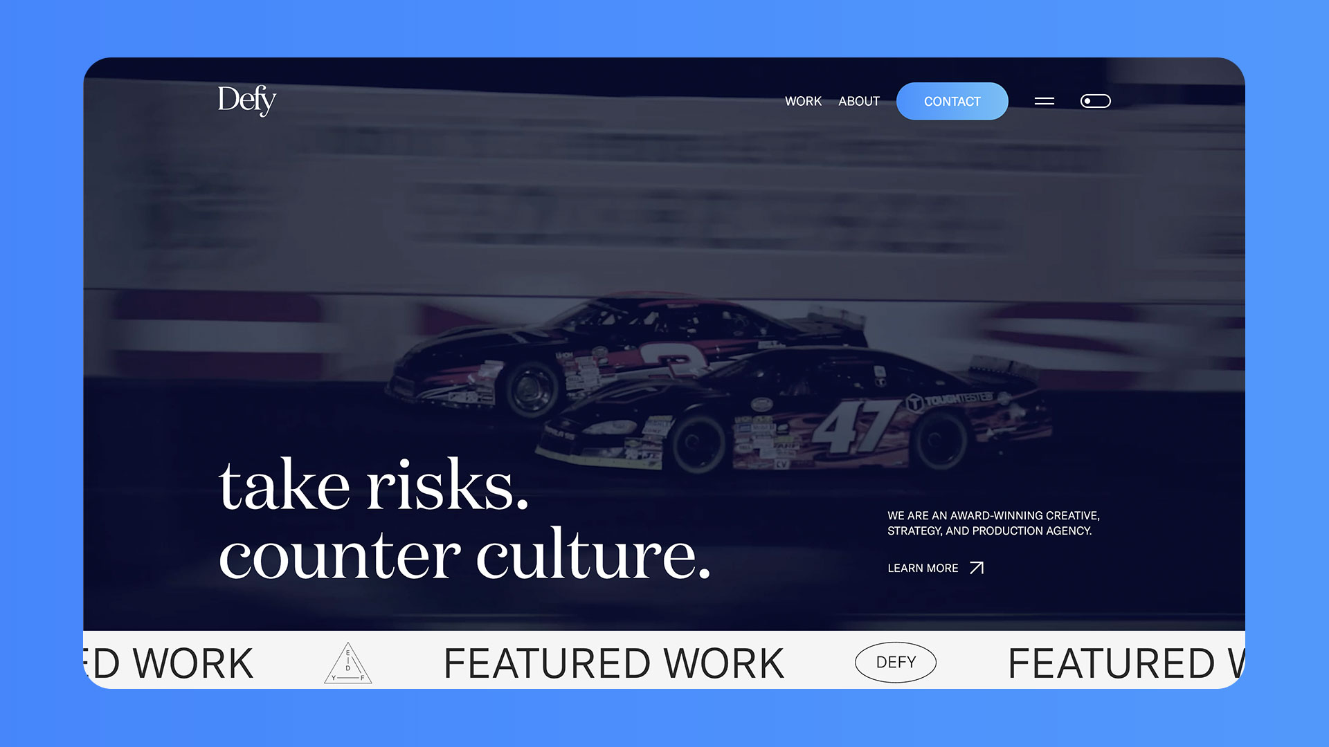 Defy website redesign